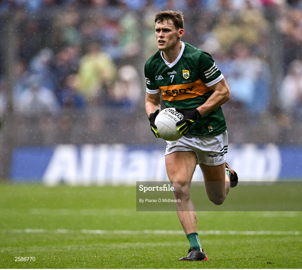 30 July 2023; Gavin White of Kerry during the GAA Football All-Ireland Senior Championship final match between Dublin and Kerry at Croke Park in Dublin. Photo by Piaras Ó Mídheach/Sportsfile