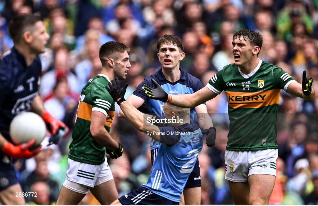 30 July 2023; David Clifford of Kerry during the GAA Football All-Ireland Senior Championship final match between Dublin and Kerry at Croke Park in Dublin. Photo by Piaras Ó Mídheach/Sportsfile