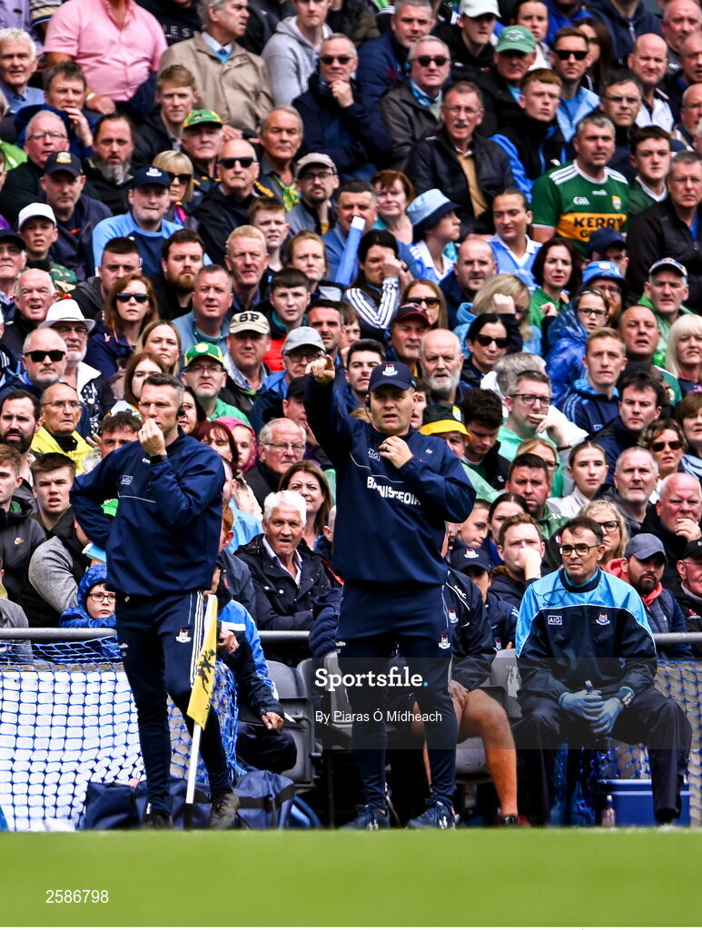 30 July 2023; Dublin manager Dessie Farrell during the GAA Football All-Ireland Senior Championship final match between Dublin and Kerry at Croke Park in Dublin. Photo by Piaras Ó Mídheach/Sportsfile