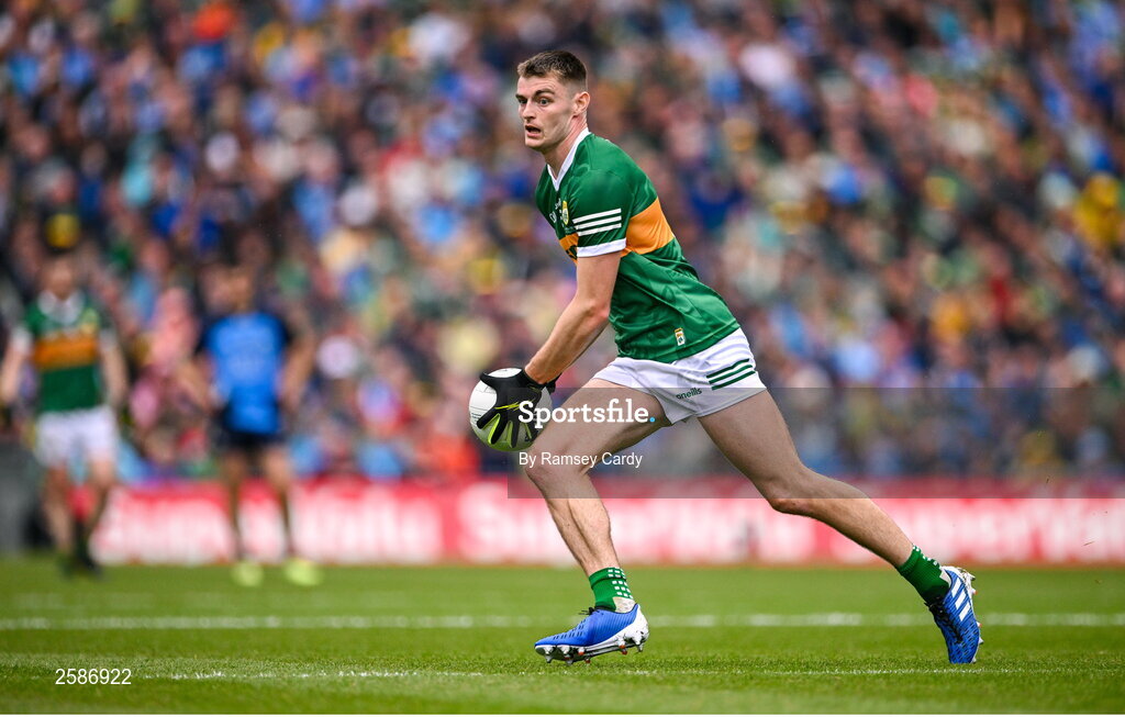 30 July 2023; Diarmuid O'Connor of Kerry during the GAA Football All-Ireland Senior Championship final match between Dublin and Kerry at Croke Park in Dublin. Photo by Ramsey Cardy/Sportsfile