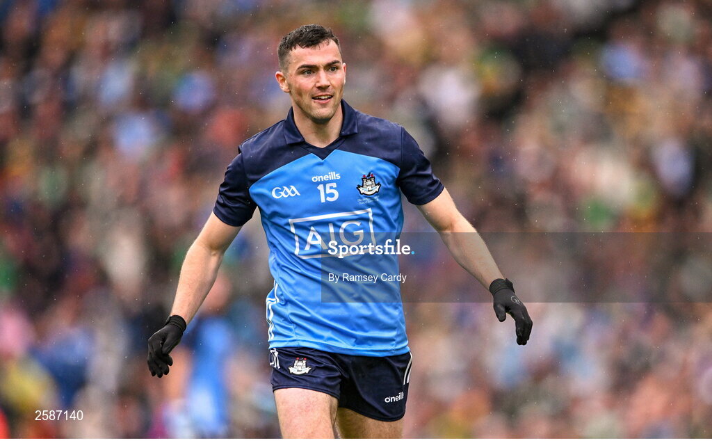 30 July 2023; Colm Basquel of Dublin during the GAA Football All-Ireland Senior Championship final match between Dublin and Kerry at Croke Park in Dublin. Photo by Ramsey Cardy/Sportsfile