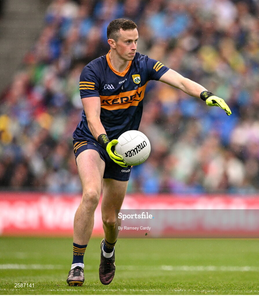 30 July 2023; Kerry goalkeeper Shane Ryan during the GAA Football All-Ireland Senior Championship final match between Dublin and Kerry at Croke Park in Dublin. Photo by Ramsey Cardy/Sportsfile