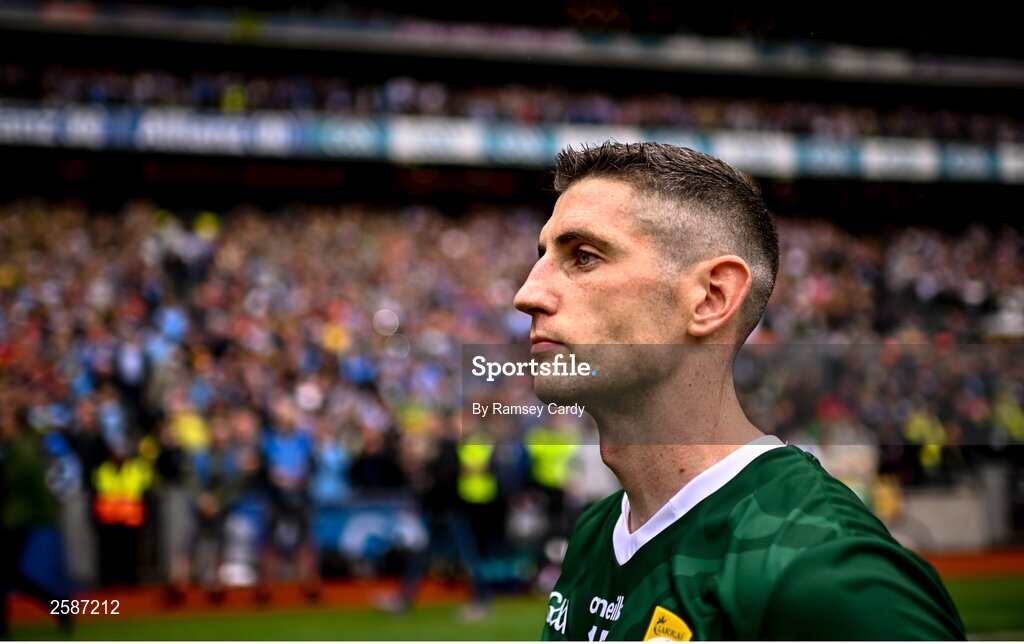 30 July 2023; Paul Geaney of Kerry before the GAA Football All-Ireland Senior Championship final match between Dublin and Kerry at Croke Park in Dublin. Photo by Ramsey Cardy/Sportsfile