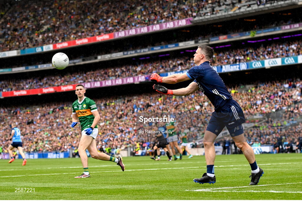 30 July 2023; Dublin goalkeeper Stephen Cluxton during the GAA Football All-Ireland Senior Championship final match between Dublin and Kerry at Croke Park in Dublin. Photo by Ramsey Cardy/Sportsfile