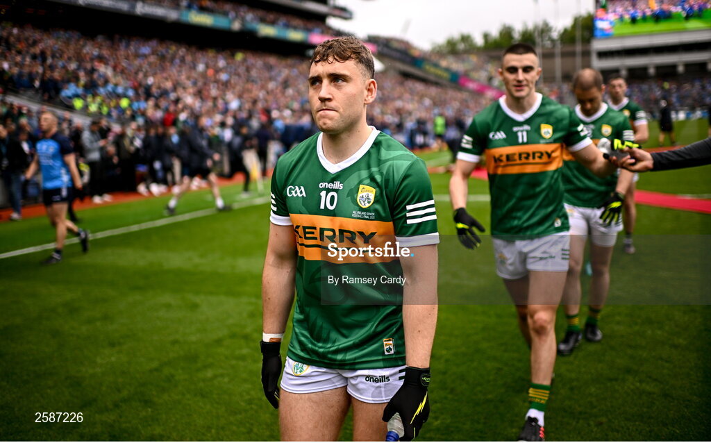 30 July 2023; Dara Moynihan of Kerry before the GAA Football All-Ireland Senior Championship final match between Dublin and Kerry at Croke Park in Dublin. Photo by Ramsey Cardy/Sportsfile