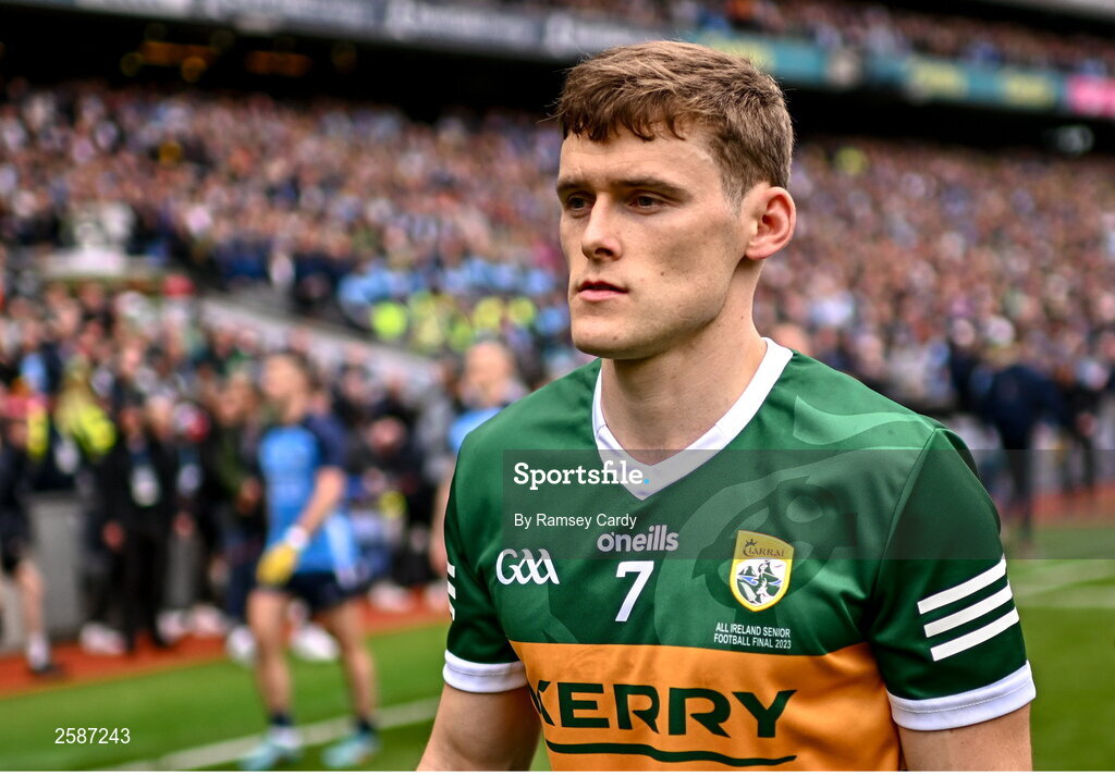 30 July 2023; Gavin White of Kerry before the GAA Football All-Ireland Senior Championship final match between Dublin and Kerry at Croke Park in Dublin. Photo by Ramsey Cardy/Sportsfile