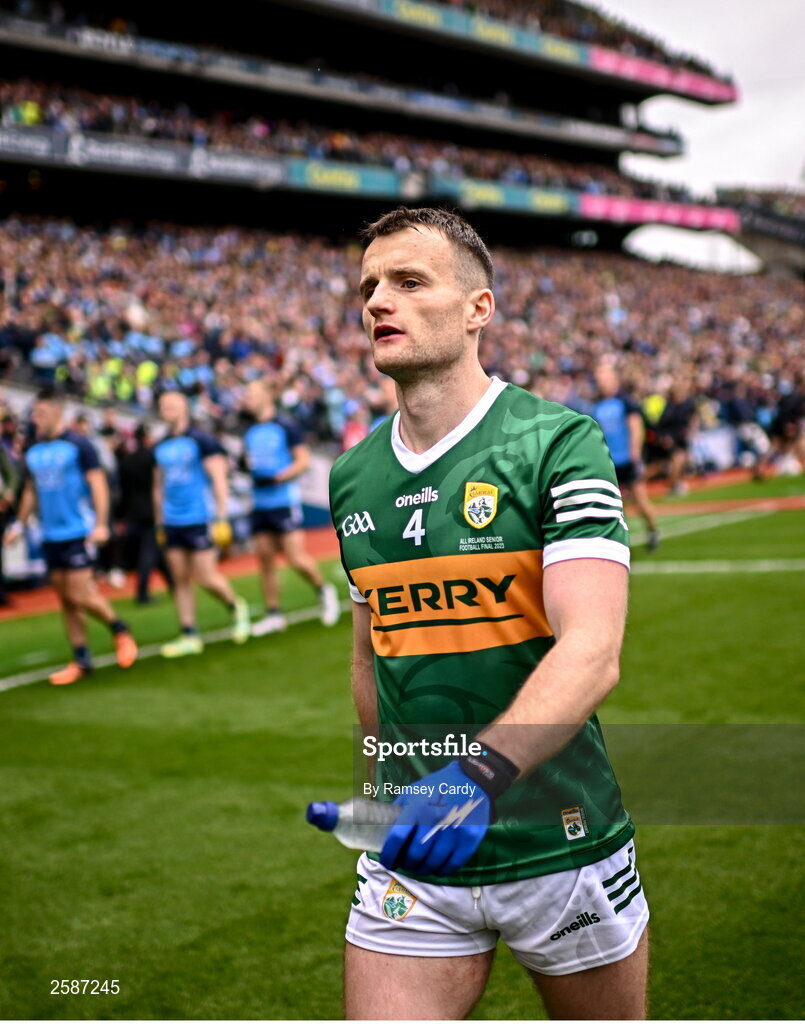 30 July 2023; Tom O'Sullivan of Kerry before the GAA Football All-Ireland Senior Championship final match between Dublin and Kerry at Croke Park in Dublin. Photo by Ramsey Cardy/Sportsfile
