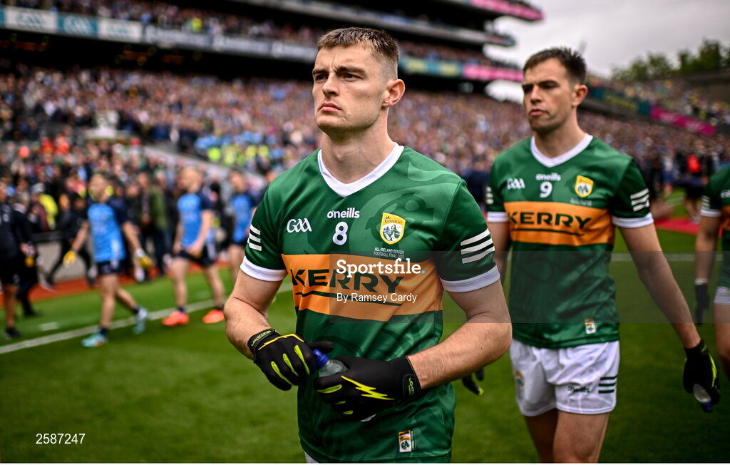 30 July 2023; Diarmuid O'Connor of Kerry before the GAA Football All-Ireland Senior Championship final match between Dublin and Kerry at Croke Park in Dublin. Photo by Ramsey Cardy/Sportsfile