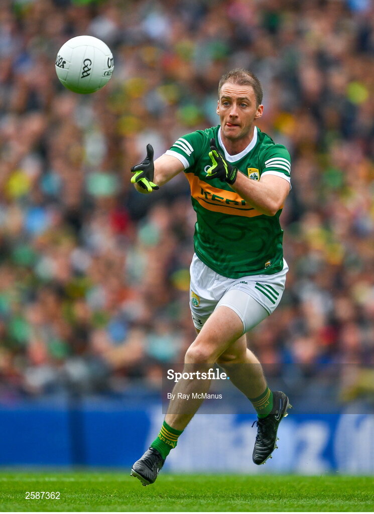 30 July 2023; Stephen O'Brien of Kerry during the GAA Football All-Ireland Senior Championship final match between Dublin and Kerry at Croke Park in Dublin. Photo by Ray McManus/Sportsfile
