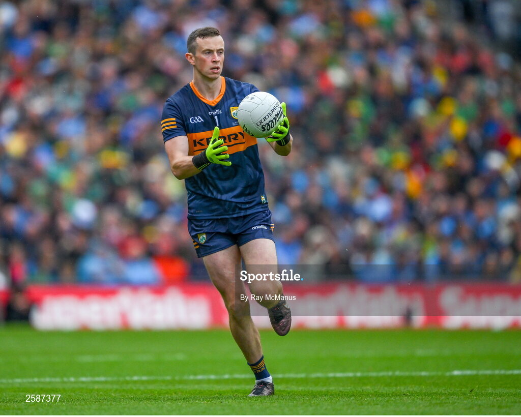 30 July 2023; Kerry goalkeeper Shane Ryan during the GAA Football All-Ireland Senior Championship final match between Dublin and Kerry at Croke Park in Dublin. Photo by Ray McManus/Sportsfile