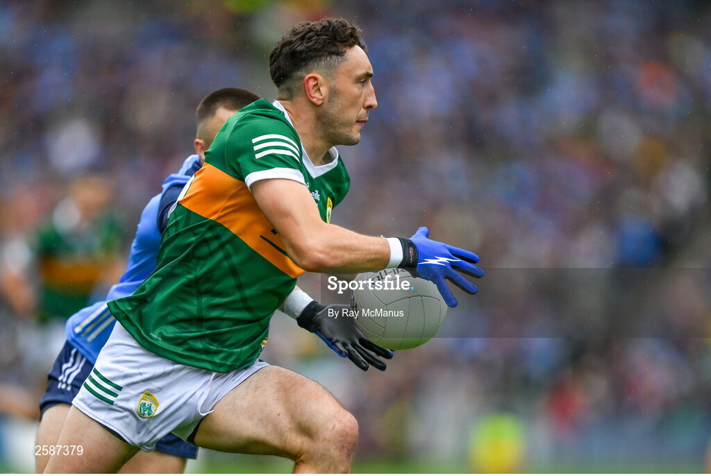 30 July 2023; Paudie Clifford of Kerry during the GAA Football All-Ireland Senior Championship final match between Dublin and Kerry at Croke Park in Dublin. Photo by Ray McManus/Sportsfile