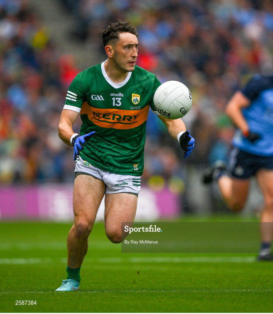 30 July 2023; Paudie Clifford of Kerry during the GAA Football All-Ireland Senior Championship final match between Dublin and Kerry at Croke Park in Dublin. Photo by Ray McManus/Sportsfile