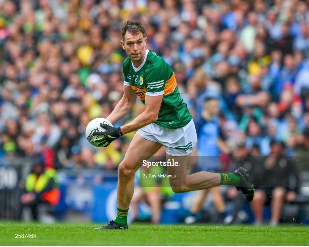 30 July 2023; Jack Barry of Kerry during the GAA Football All-Ireland Senior Championship final match between Dublin and Kerry at Croke Park in Dublin. Photo by Ray McManus/Sportsfile