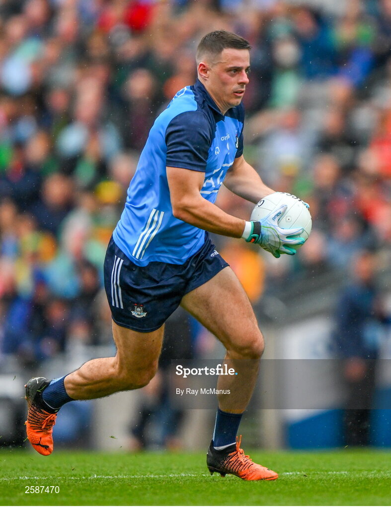 30 July 2023; Brian Howard of Dublin during the GAA Football All-Ireland Senior Championship final match between Dublin and Kerry at Croke Park in Dublin. Photo by Ray McManus/Sportsfile