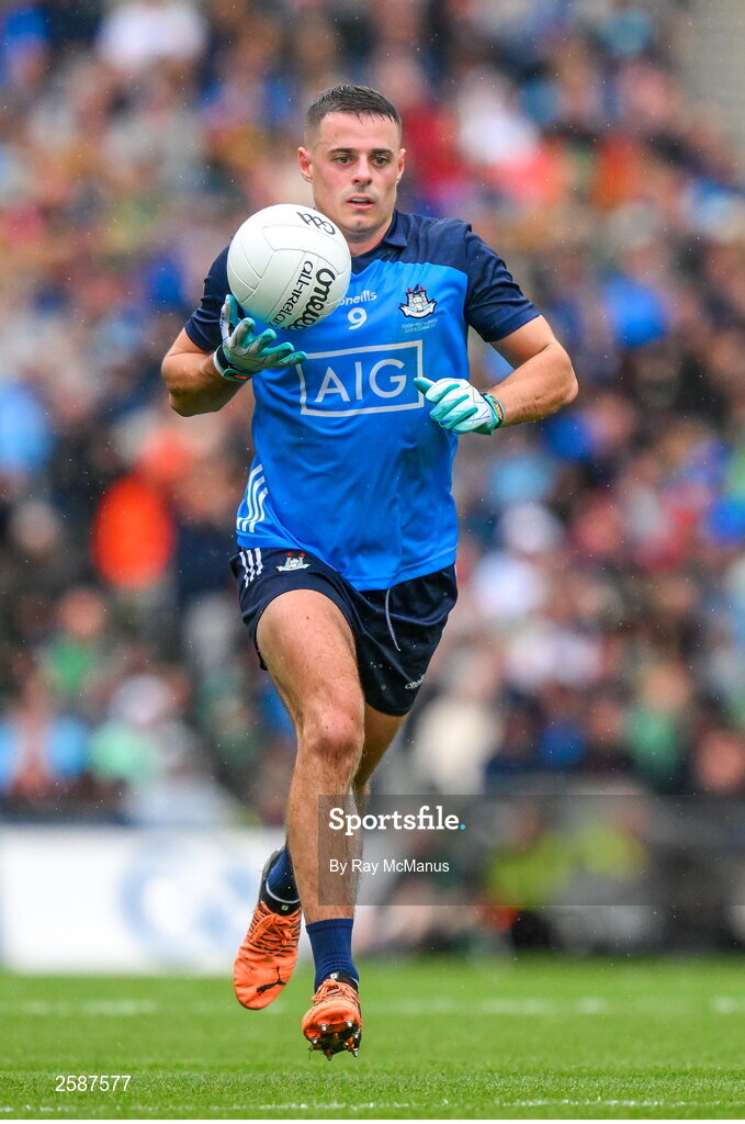 30 July 2023; Brian Howard of Dublin during the GAA Football All-Ireland Senior Championship final match between Dublin and Kerry at Croke Park in Dublin. Photo by Ray McManus/Sportsfile