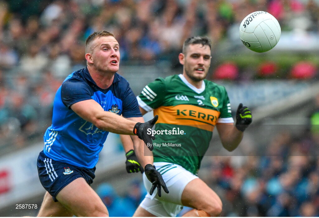 30 July 2023; Ciaran Kilkenny of Dublin during the GAA Football All-Ireland Senior Championship final match between Dublin and Kerry at Croke Park in Dublin. Photo by Ray McManus/Sportsfile