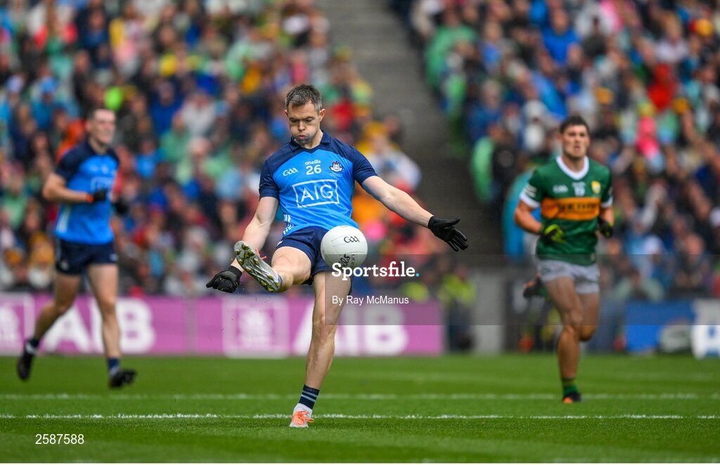 30 July 2023; Dean Rock of Dublin during the GAA Football All-Ireland Senior Championship final match between Dublin and Kerry at Croke Park in Dublin. Photo by Ray McManus/Sportsfile