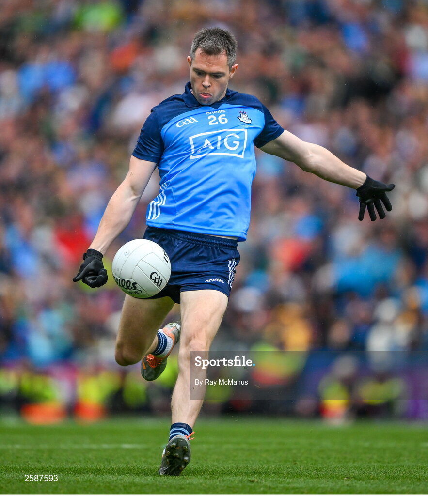 30 July 2023; Dean Rock of Dublin during the GAA Football All-Ireland Senior Championship final match between Dublin and Kerry at Croke Park in Dublin. Photo by Ray McManus/Sportsfile