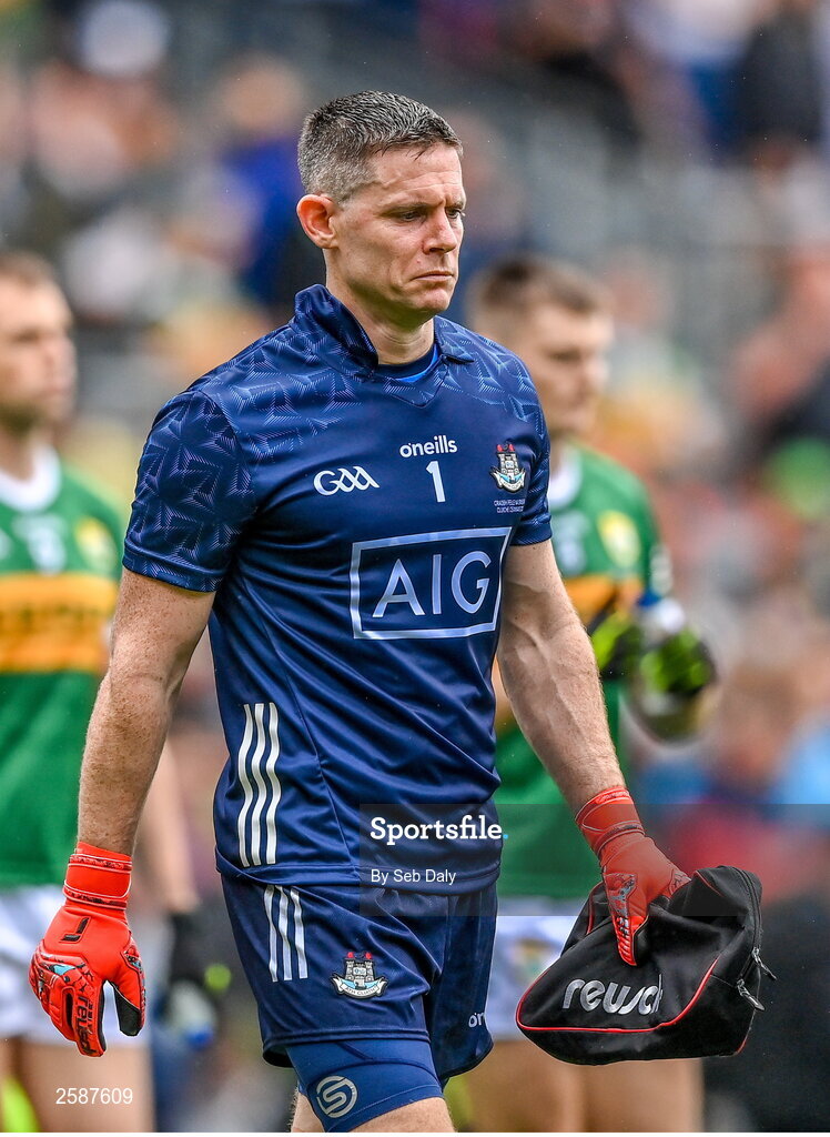 30 July 2023; Dublin goalkeeper Stephen Cluxton before the GAA Football All-Ireland Senior Championship final match between Dublin and Kerry at Croke Park in Dublin. Photo by Seb Daly/Sportsfile
