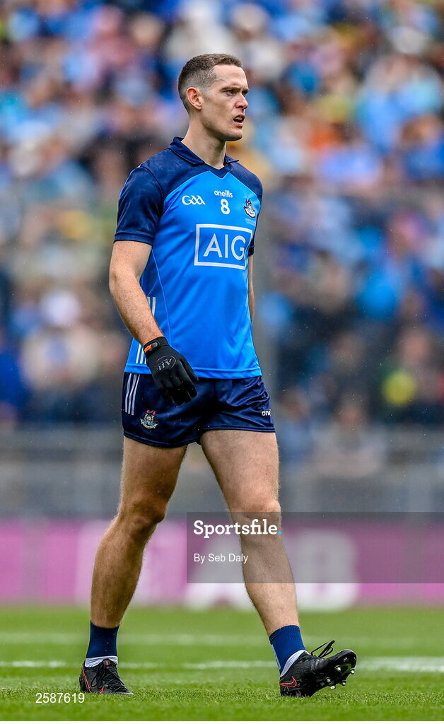 30 July 2023; Brian Fenton of Dublin during the GAA Football All-Ireland Senior Championship final match between Dublin and Kerry at Croke Park in Dublin. Photo by Seb Daly/Sportsfile