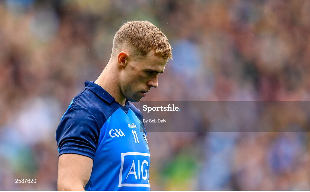 30 July 2023; Paul Mannion of Dublin before the GAA Football All-Ireland Senior Championship final match between Dublin and Kerry at Croke Park in Dublin. Photo by Seb Daly/Sportsfile