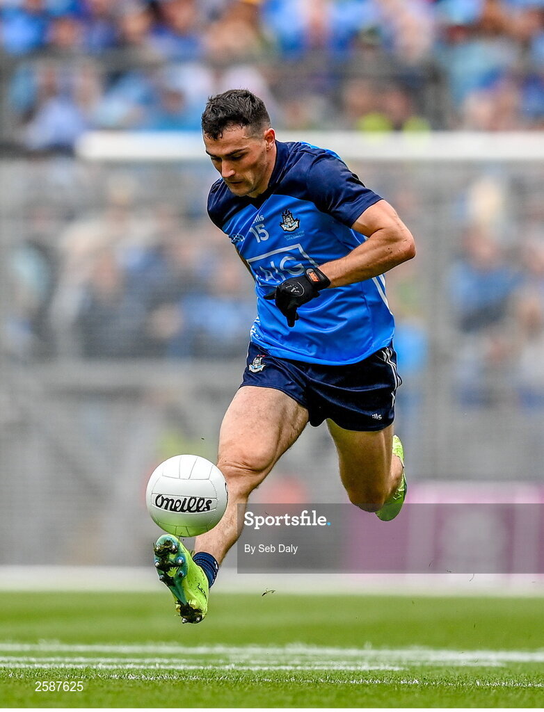 30 July 2023; Colm Basquel of Dublin during the GAA Football All-Ireland Senior Championship final match between Dublin and Kerry at Croke Park in Dublin. Photo by Seb Daly/Sportsfile