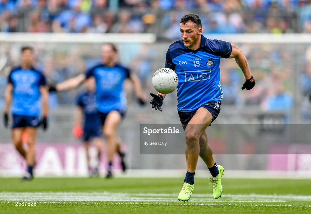 30 July 2023; Colm Basquel of Dublin during the GAA Football All-Ireland Senior Championship final match between Dublin and Kerry at Croke Park in Dublin. Photo by Seb Daly/Sportsfile