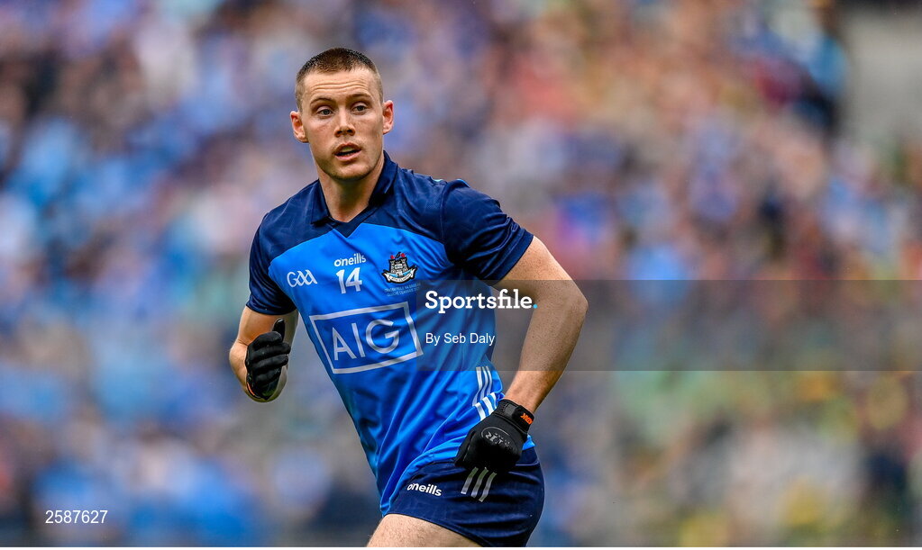 30 July 2023; Con O'Callaghan of Dublin during the GAA Football All-Ireland Senior Championship final match between Dublin and Kerry at Croke Park in Dublin. Photo by Seb Daly/Sportsfile
