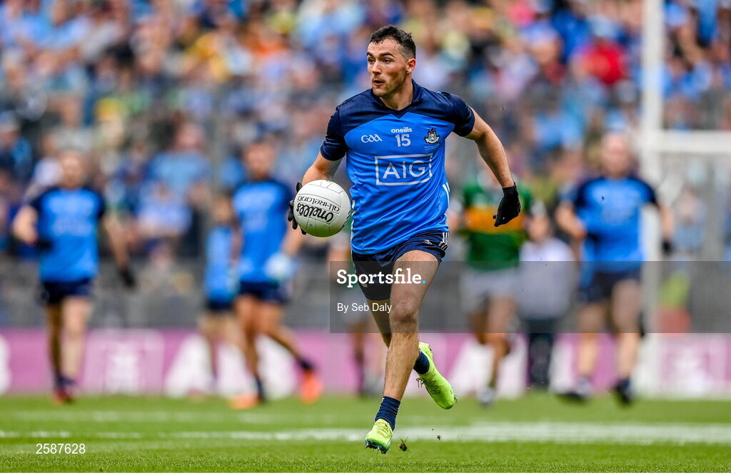30 July 2023; Colm Basquel of Dublin during the GAA Football All-Ireland Senior Championship final match between Dublin and Kerry at Croke Park in Dublin. Photo by Seb Daly/Sportsfile
