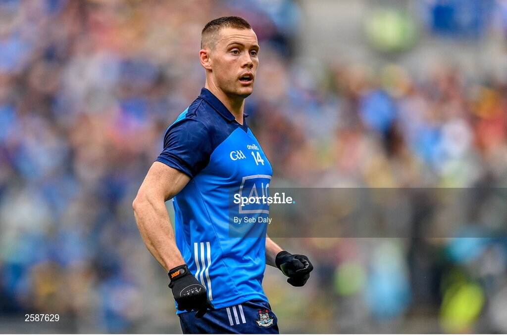 30 July 2023; Con O'Callaghan of Dublin during the GAA Football All-Ireland Senior Championship final match between Dublin and Kerry at Croke Park in Dublin. Photo by Seb Daly/Sportsfile