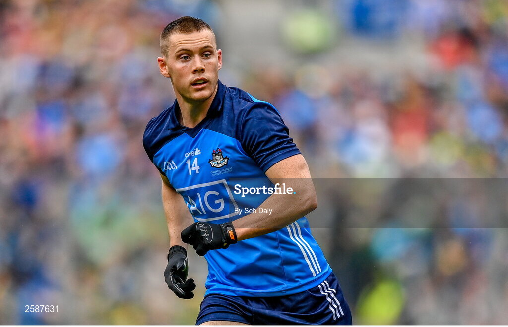 30 July 2023; Con O'Callaghan of Dublin during the GAA Football All-Ireland Senior Championship final match between Dublin and Kerry at Croke Park in Dublin. Photo by Seb Daly/Sportsfile