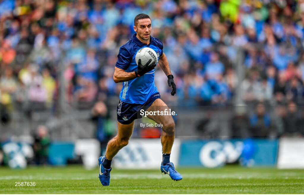 30 July 2023; James McCarthy of Dublin during the GAA Football All-Ireland Senior Championship final match between Dublin and Kerry at Croke Park in Dublin. Photo by Seb Daly/Sportsfile