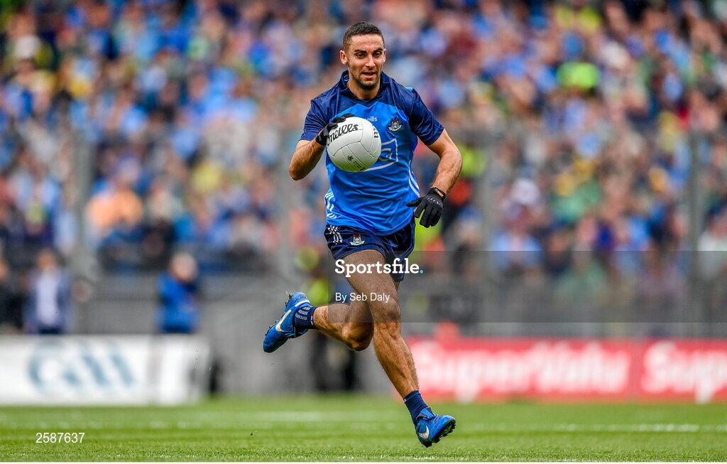30 July 2023; James McCarthy of Dublin during the GAA Football All-Ireland Senior Championship final match between Dublin and Kerry at Croke Park in Dublin. Photo by Seb Daly/Sportsfile