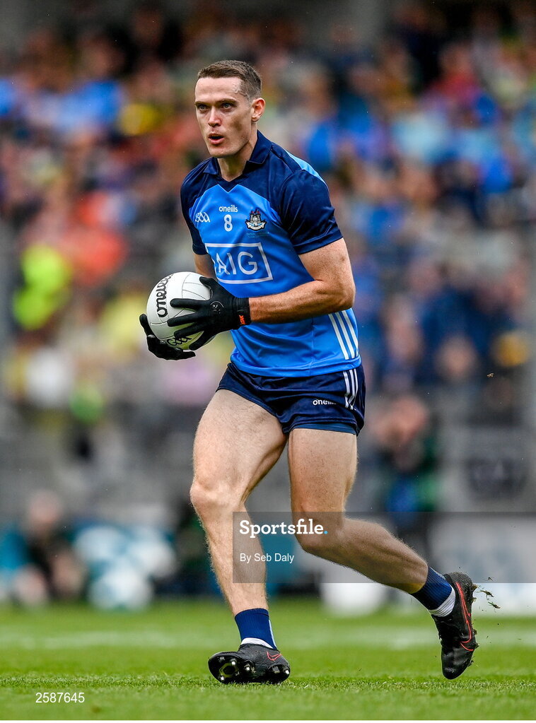 30 July 2023; Brian Fenton of Dublin during the GAA Football All-Ireland Senior Championship final match between Dublin and Kerry at Croke Park in Dublin. Photo by Seb Daly/Sportsfile