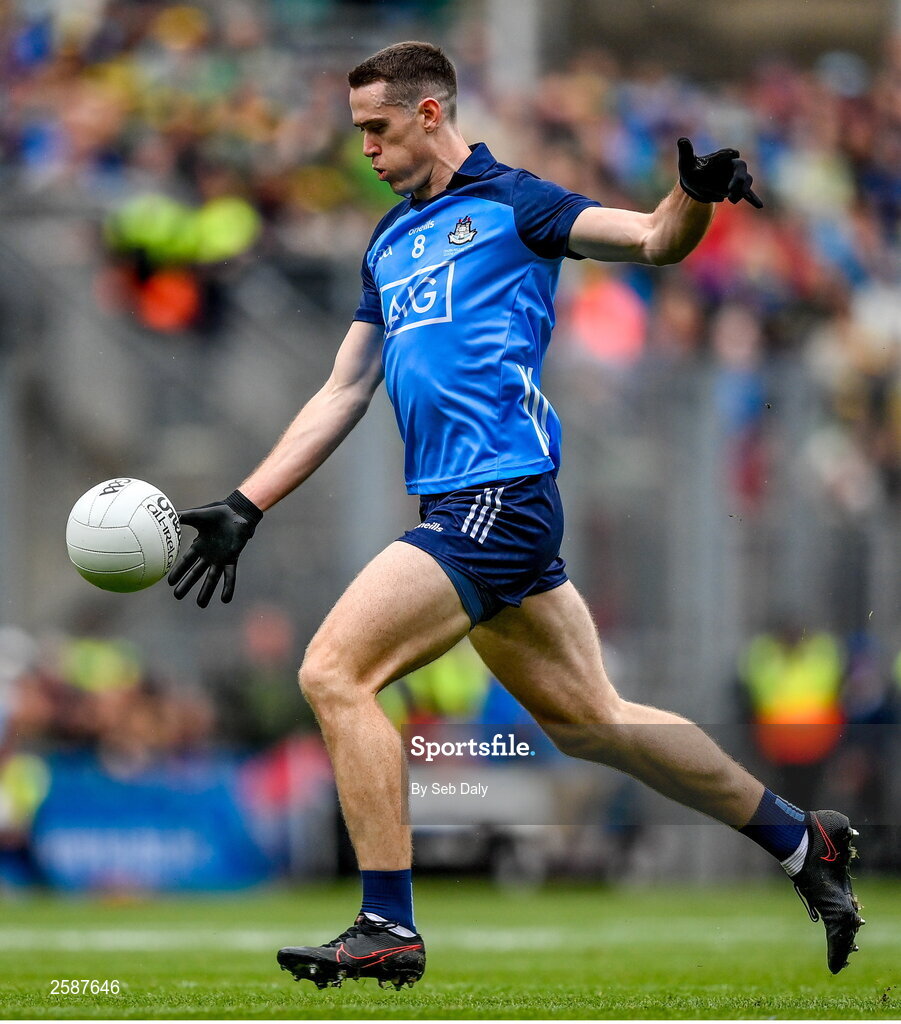 30 July 2023; Brian Fenton of Dublin during the GAA Football All-Ireland Senior Championship final match between Dublin and Kerry at Croke Park in Dublin. Photo by Seb Daly/Sportsfile