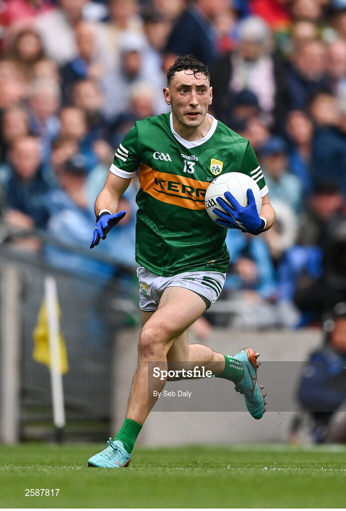 30 July 2023; Paudie Clifford of Kerry during the GAA Football All-Ireland Senior Championship final match between Dublin and Kerry at Croke Park in Dublin. Photo by Seb Daly/Sportsfile