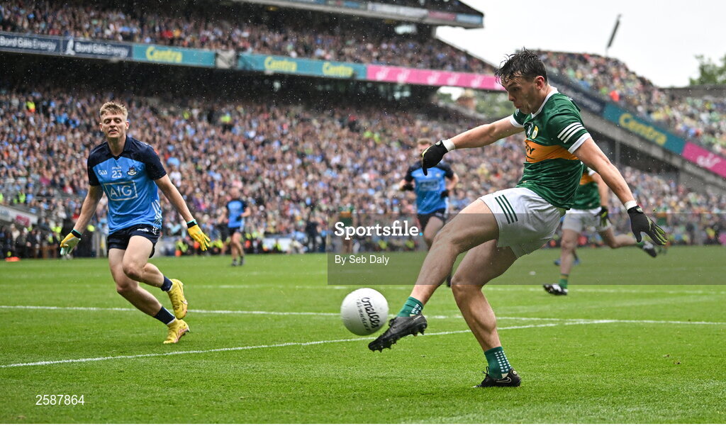 30 July 2023; David Clifford of Kerry during the GAA Football All-Ireland Senior Championship final match between Dublin and Kerry at Croke Park in Dublin. Photo by Seb Daly/Sportsfile