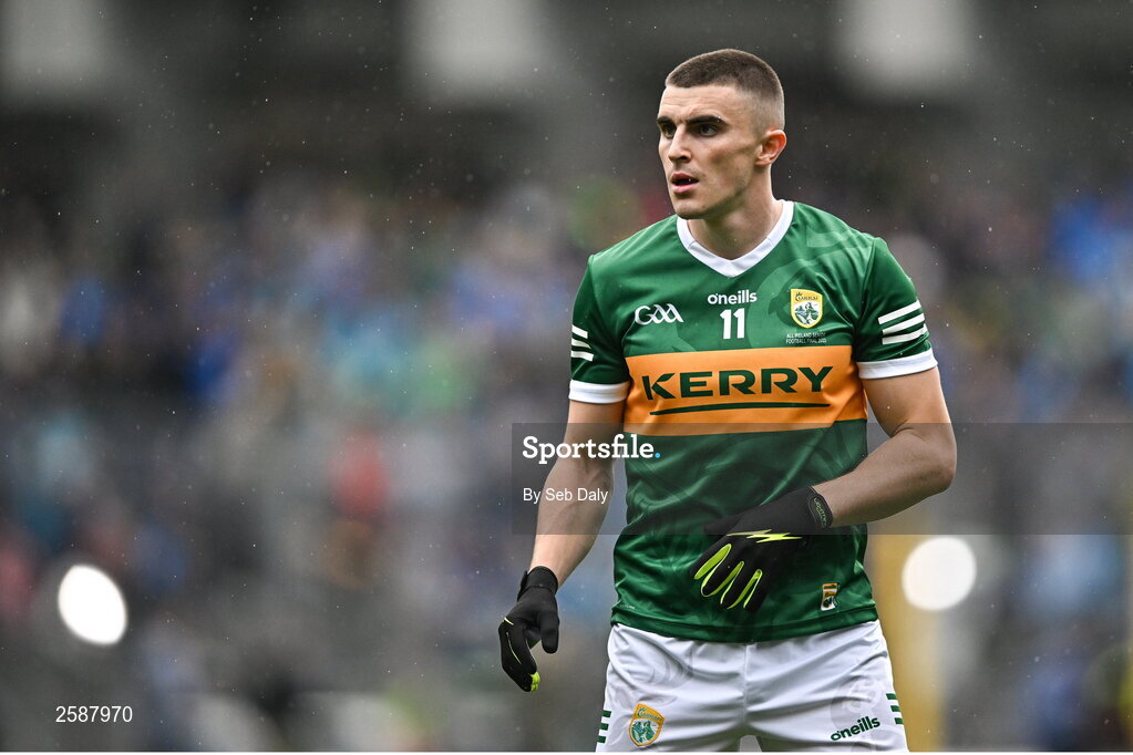 30 July 2023; Sean O'Shea of Kerry before the GAA Football All-Ireland Senior Championship final match between Dublin and Kerry at Croke Park in Dublin. Photo by Seb Daly/Sportsfile