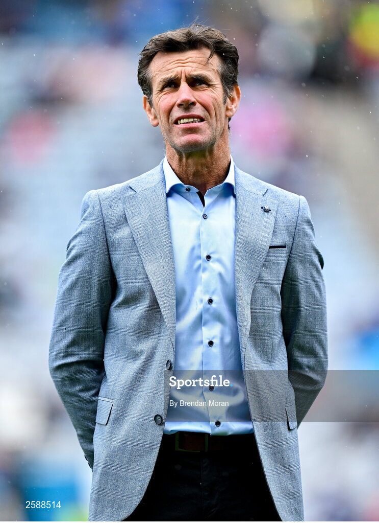30 July 2023; Tomás Mannion of the 1998 All-Ireland winning Galway jubilee team who were honoured before the GAA Football All-Ireland Senior Championship final match between Dublin and Kerry at Croke Park in Dublin. Photo by Brendan Moran/Sportsfile
