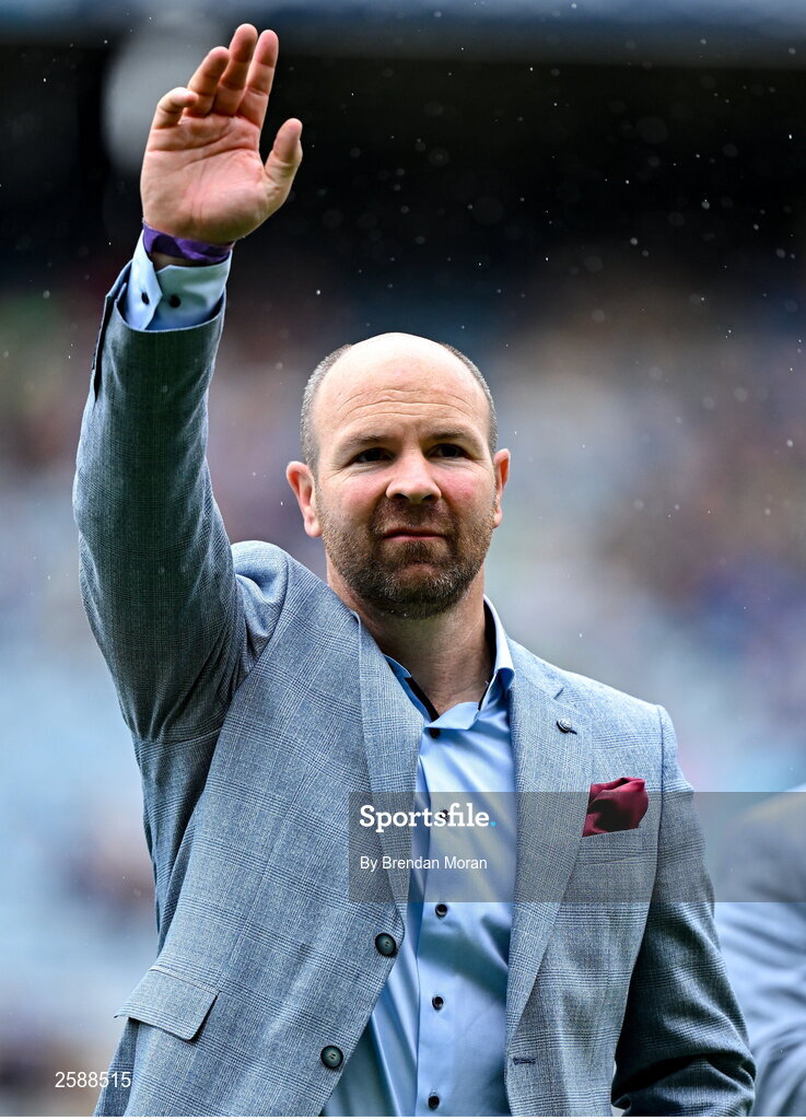 30 July 2023; John Divilly of the 1998 All-Ireland winning Galway jubilee team who were honoured before the GAA Football All-Ireland Senior Championship final match between Dublin and Kerry at Croke Park in Dublin. Photo by Brendan Moran/Sportsfile