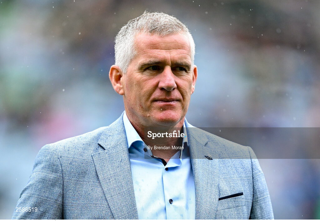 30 July 2023; Seán Óg De Paor of the 1998 All-Ireland winning Galway jubilee team who were honoured before the GAA Football All-Ireland Senior Championship final match between Dublin and Kerry at Croke Park in Dublin. Photo by Brendan Moran/Sportsfile