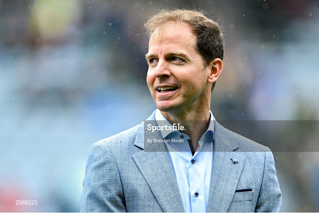 30 July 2023; Michael Donnellan of the 1998 All-Ireland winning Galway jubilee team who were honoured before the GAA Football All-Ireland Senior Championship final match between Dublin and Kerry at Croke Park in Dublin. Photo by Brendan Moran/Sportsfile