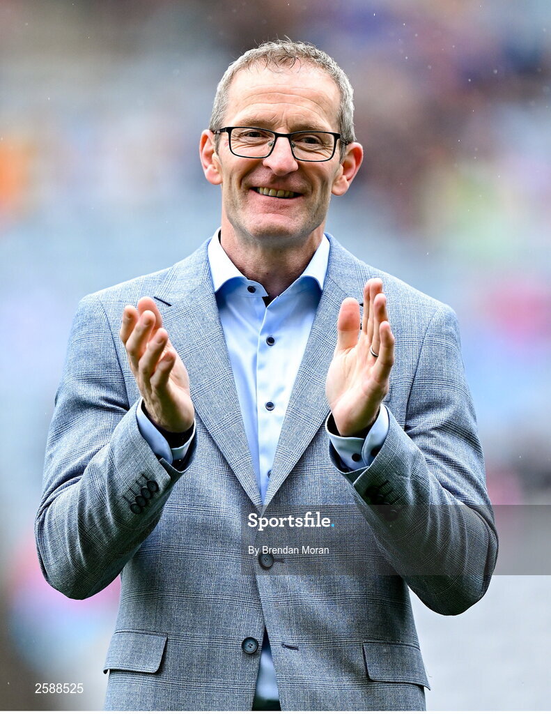 30 July 2023; Jarlath Fallon of the 1998 All-Ireland winning Galway jubilee team who were honoured before the GAA Football All-Ireland Senior Championship final match between Dublin and Kerry at Croke Park in Dublin. Photo by Brendan Moran/Sportsfile