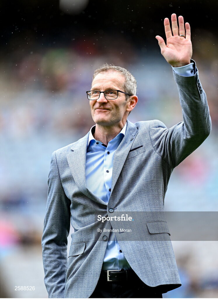 30 July 2023; Jarlath Fallon of the 1998 All-Ireland winning Galway jubilee team who were honoured before the GAA Football All-Ireland Senior Championship final match between Dublin and Kerry at Croke Park in Dublin. Photo by Brendan Moran/Sportsfile