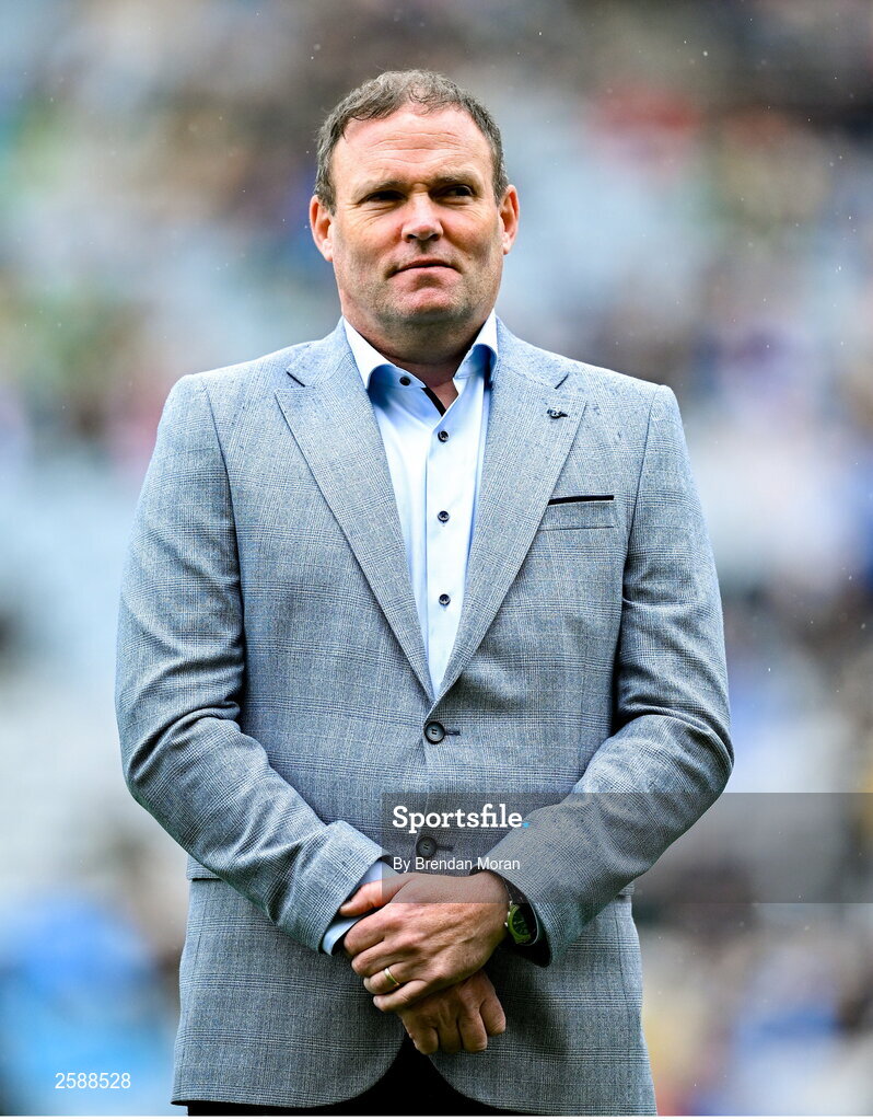 30 July 2023; Shay Walsh of the 1998 All-Ireland winning Galway jubilee team who were honoured before the GAA Football All-Ireland Senior Championship final match between Dublin and Kerry at Croke Park in Dublin. Photo by Brendan Moran/Sportsfile