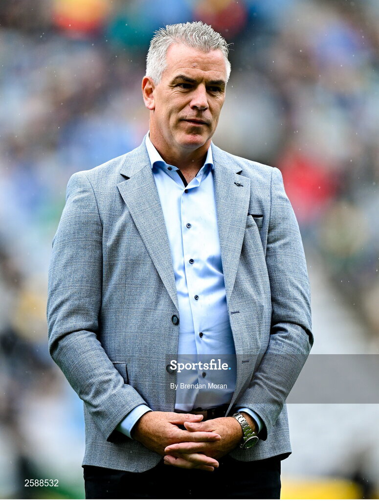 30 July 2023; Pádraic Joyce of the 1998 All-Ireland winning Galway jubilee team who were honoured before the GAA Football All-Ireland Senior Championship final match between Dublin and Kerry at Croke Park in Dublin. Photo by Brendan Moran/Sportsfile