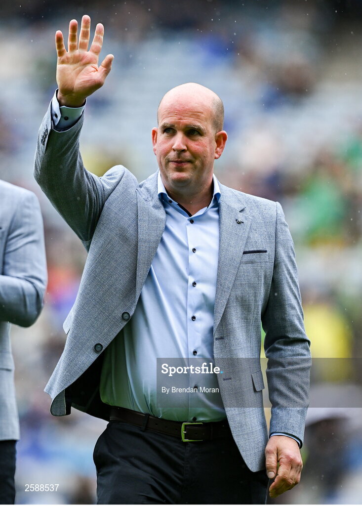 30 July 2023; Richie Fahey of the 1998 All-Ireland winning Galway jubilee team who were honoured before the GAA Football All-Ireland Senior Championship final match between Dublin and Kerry at Croke Park in Dublin. Photo by Brendan Moran/Sportsfile