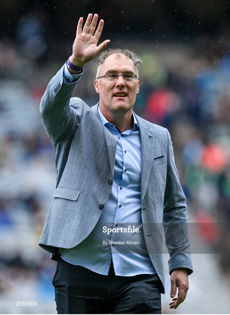 30 July 2023; Fergal Gavin of the 1998 All-Ireland winning Galway jubilee team who were honoured before the GAA Football All-Ireland Senior Championship final match between Dublin and Kerry at Croke Park in Dublin. Photo by Brendan Moran/Sportsfile