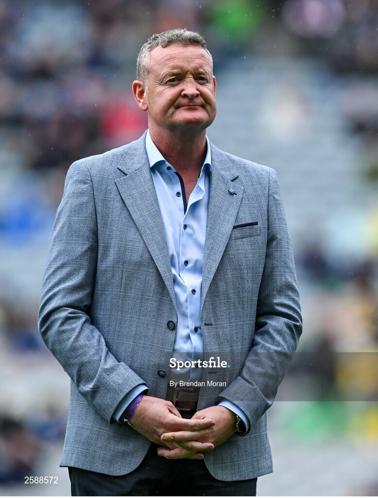 30 July 2023; Padraig Boyce of the 1998 All-Ireland winning Galway jubilee team who were honoured before the GAA Football All-Ireland Senior Championship final match between Dublin and Kerry at Croke Park in Dublin. Photo by Brendan Moran/Sportsfile