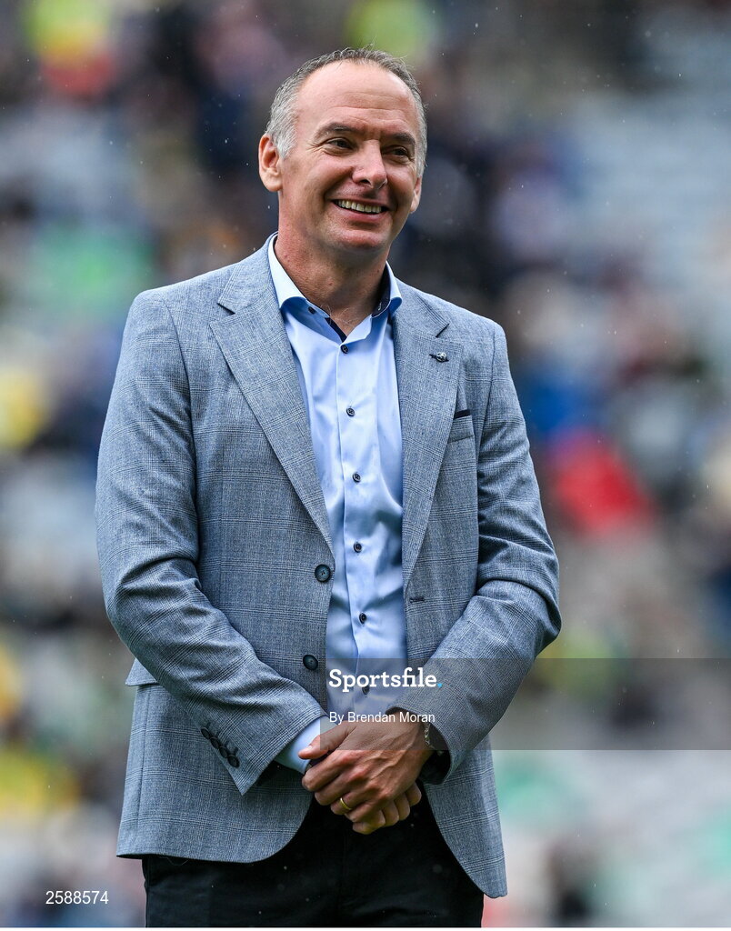30 July 2023; Micheál Cloherty of the 1998 All-Ireland winning Galway jubilee team who were honoured before the GAA Football All-Ireland Senior Championship final match between Dublin and Kerry at Croke Park in Dublin. Photo by Brendan Moran/Sportsfile
